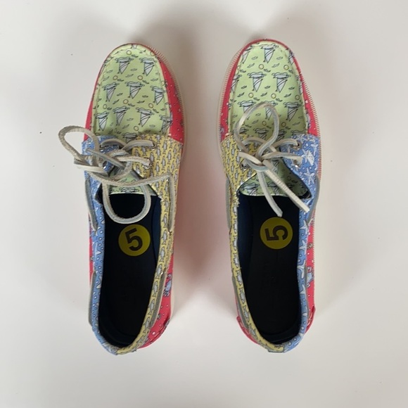 Sperry Vineyard Vines Patchwork Boat Shoes Size 5 - Picture 16 of 16